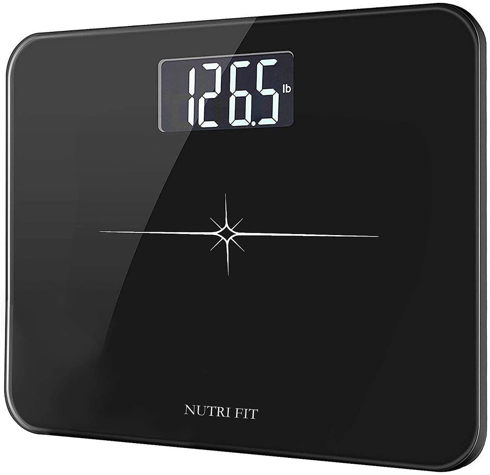Digital Bathroom Scale 400LB Capacity Extra Wide with Backlit LCD Display