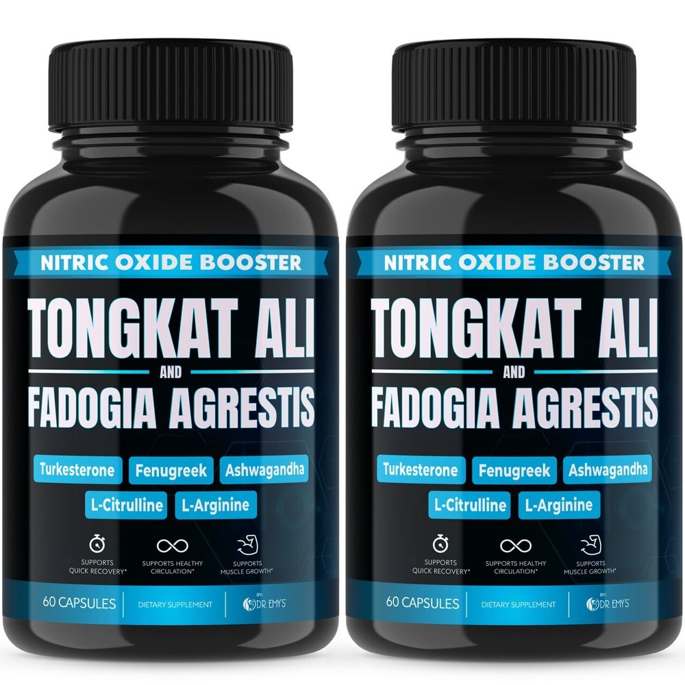 (2 Pack) Testosterone Supplement Booster Capsules Blood Flow Nitric Oxide