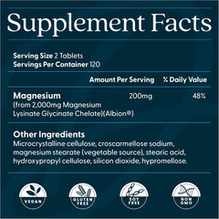 Magnesium Glycinate 400 Mg 240 Tablets – High Absorption Magnesium