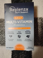 Replenza GLP-1 Support Daily Multi-Vitamin + Probiotics – 60 Tablets – Exp 09/27