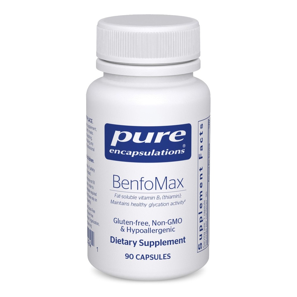 Pure Encapsulations BenfoMax 90’s – 200 mg Benfotiamine – Vitamin B1 Thiamin Sup