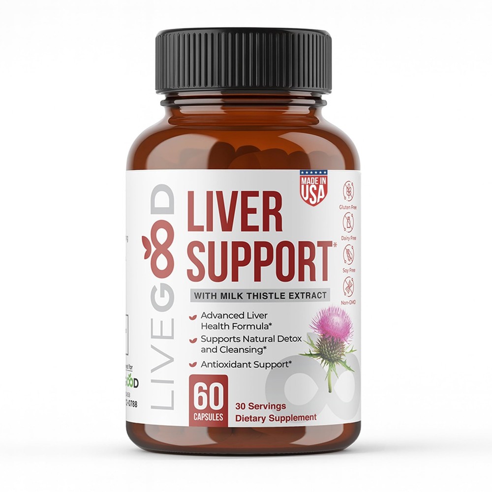 LIVEGOOD Liver Support Supplement with TUDCA & Ox Bile – 60 Count (Pack of 1)