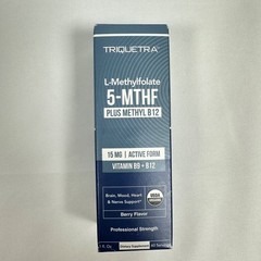 Triquetra L-Methylfolate 5-MTHF Plus Methyl B12 Supplement 1 oz Sealed Bottle