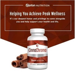 Premium 3 Pack Barton Nutrition CinnaChroma Advanced Blood Sugar Support 30 Caps
