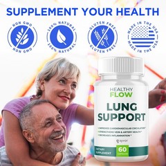 1-5 Bottel Healthy Flow Lung Support Formula – 60 Capsules/bottel
