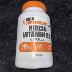 Vitamin B Niacin 365 caps 1 yr supply 500Mg Daily Energy & Wellness Supplement