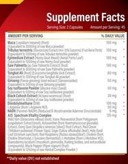 AJS Maca Root Capsules,Tribulus Extract for Men & Women 90 Capsules 23 in one