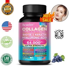Keratin Supplements With Biotin, Collagen Hair Growth, Skin, Nails – 120 Caps