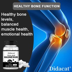Magnesium Supplement Balance Calcium Absorption Healthy Skeletal System 120 Caps