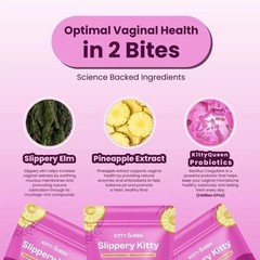 Kitty Queen Slippery Kitty – Feminine Probiotic + Moisture Gummies**