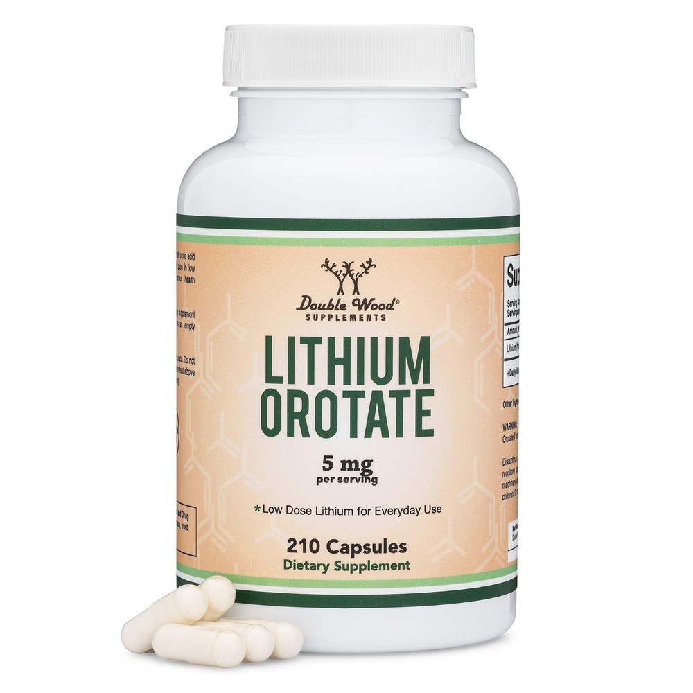 Lithium Orotate 5mg Elemental Lithium Brain Health Cognition 210 Capsules