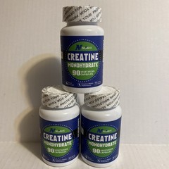 Noavii Creatine Monohydrate Capsules 90ct, Exp 07/2026. 3 Bottles Included