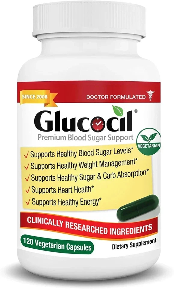 Glucocil Dietary Supplement 120 Softgels | 1 Pack, 2 Pack or 3 Pack Options