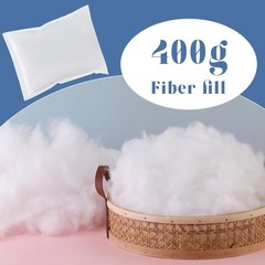 400g/14.1oz Polyester Pillow Stuffing, (1.8oz-1.87 lb) Fiberfill Polyfill Stu…