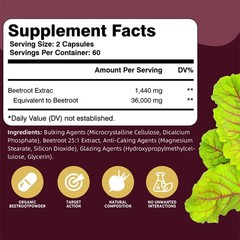 Beetroot 240pcs – Antioxidants, Boost Energy & Endurance, Heart Health