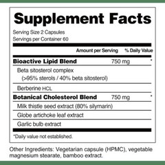 Healthy Cholesterol Support Supplement Support Cardiovascular Health 120 Caps