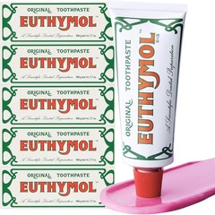 EUTHYMOL Original Toothpaste (3.7fl oz*5, Pack of 5) – Fluoride-Free Toothpast