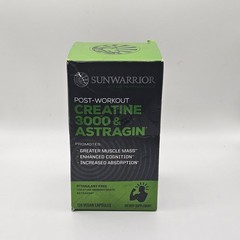 Sunwarrior Post-Workout Creatine 3000 & Astragin 120 Vegan Capsules 02/2027