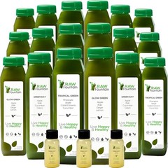 RAW Fountain 7 Day GREEN Juice Cleanse, All Natural Cold Pressed Detox 42ct 12oz