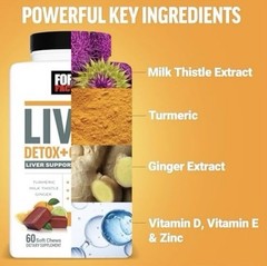 Force Factor Liver Detox + Cleanse Soft Chews Citrus Punch 60 ct Milk Thistle