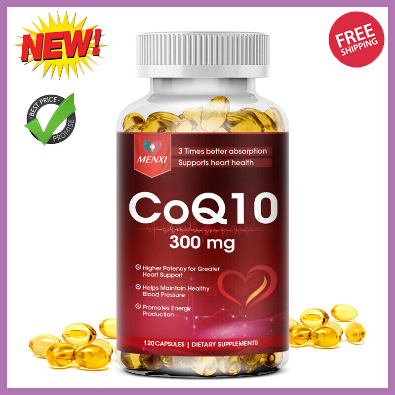 CoQ 10 Coenzyme Q10 Vegan Softgel 300mg Cardiovascular Heart Health 120 Capsules