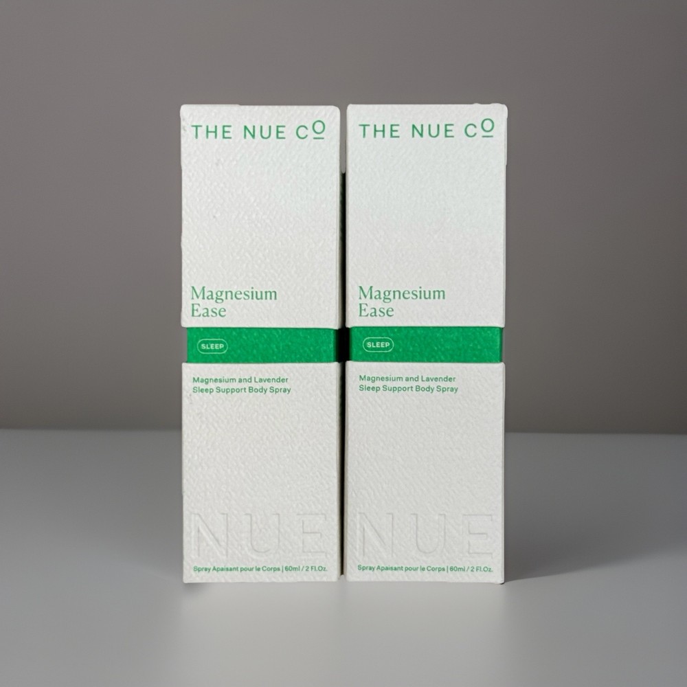 NUE CO (2 Box Lot) Magnesium Ease Sleep Body Spray 60ml FACTORY SEALED Free Ship