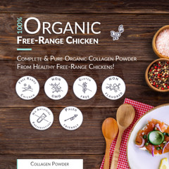 Chicken Bone Broth Collagen Powder – Pure & Organic – Free-Range (1lb / 453g) D