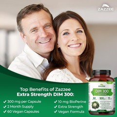 Zazzee DIM 300 mg Per Capsule, 60 Count, Plus 10 60 Count (Pack of 1)