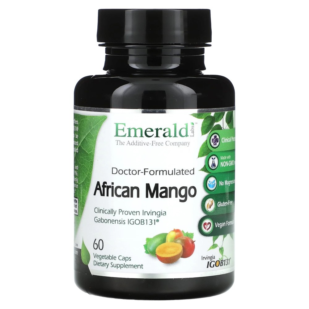 2 X Emerald Laboratories, African Mango, 60 Vegetable Caps