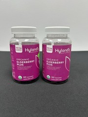 (2) Pack Hyland’s Natural’s Organic Elderberry Plus Gummies. 60 Count 150mg