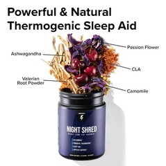 Night Time Fat Burner & Sleep Support – Ashwagandha, 5-HTP, CLA, Melatonin, 60 V