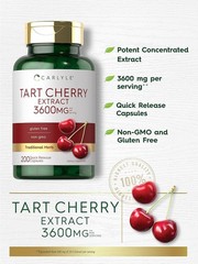 Tart Cherry Capsules | 3600mg Extract | 200 Count | by Carlyle