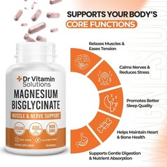 MAGNESIUM BISGLYCINATE CHELATE 400MG HIGH ABSORPTION CHELATED MAGNESIUM CAPSULES