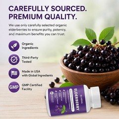 Enhanced Elvera Elderberry Gut Support Complex – Organic Black Elderberry Soft C