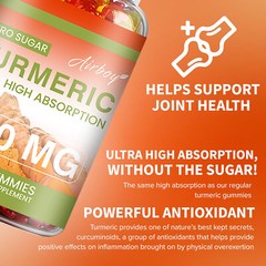 Turmeric Curcumin Gummies – Support Joint Health, Pain Relief, Anti-inflammatory