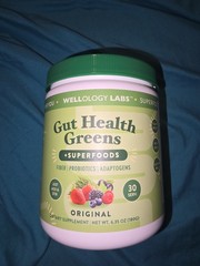 Wellology Labs Gut Health Greens Superfood Powder Plant Based Non-GMO 6.35 oz