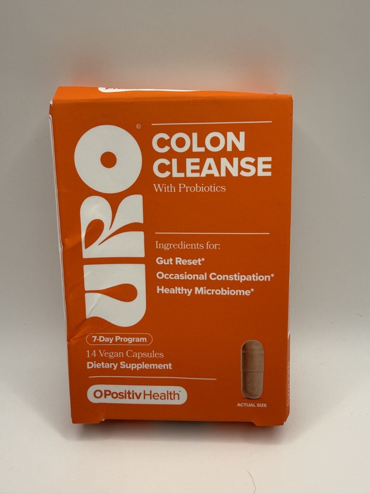 URO Colon Cleanse 7-Day Program O Positiv Health 14 Vegan Capsules – Brand New