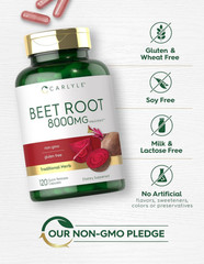 USA Organic Extra Strength Beet Root 201 Extract 8000 mg Strength 120 Capsules
