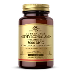 Solgar Sublingual Methylcobalamin (Vitamin B12) 5,000 mcg 60 Nuggets