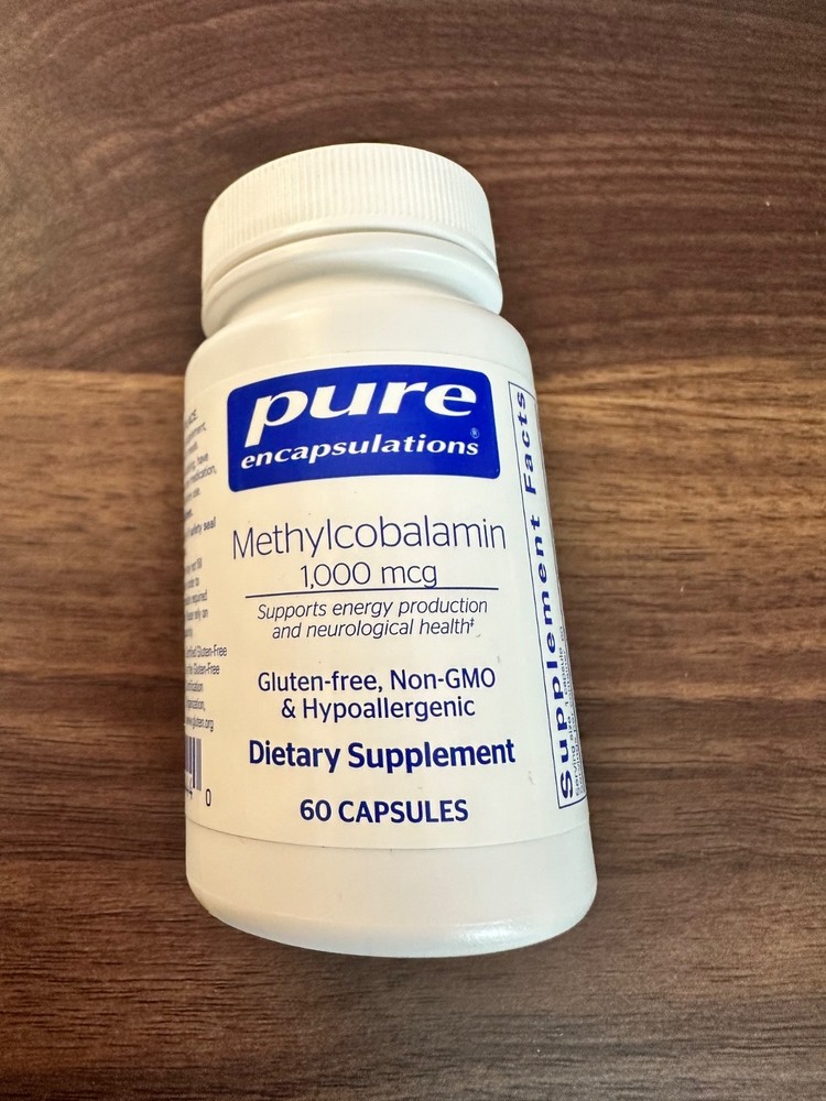 Pure Encapsulations Methylcobalamin 1,000 mcg 60 Capsules EXP 02/2027 and 07/27