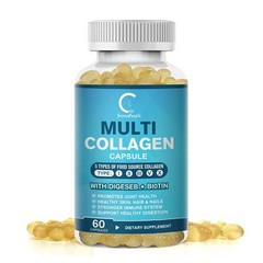 1-5x Collagen Peptides Types I, II, III, V, X 2000mg Pills Anti-Aging Skin 60ct