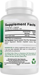 Best Naturals Alpha Liopic Acid 600 mg 120 Count 120 (Pack of 1), A2017