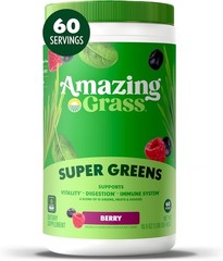 Amazing Grass Green Superfood Powder Berry Organic Spirulina 60 Servings