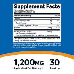 Nutricost Ashwagandha Gummies 1200mg Equivalent (Mixed Berry Flavor) 30 Servings