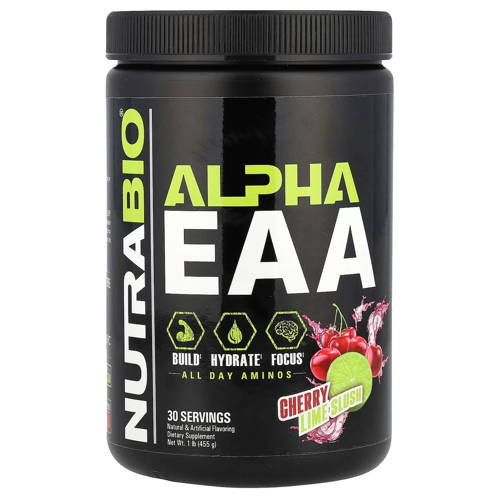 2 X NutraBio, Alpha EAA, Cherry Lime Slush, 1 lb (455 g)