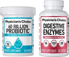 Choice 60 Digestive Probiotic & Billion Enzymes Digestive Health HOT Physician’s