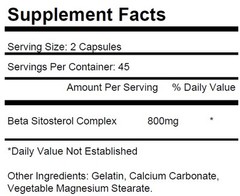 Beta Sitosterol 800mg Prostate Support Urinary Bladder KRK Supplements