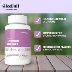 Over GleeFull 30 Hormone Support Menopause Supplement for Women Hot Flash Relief
