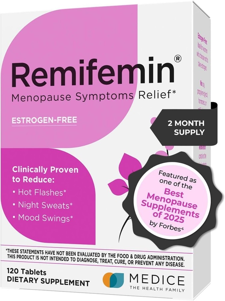 Clinically Proven Menopause Support with Hormone-Free Black Cohosh – 120 Tablets