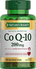 CoQ10 200mg 80 Rapid Release Softgels – Nature’s Bounty Heart Health Support